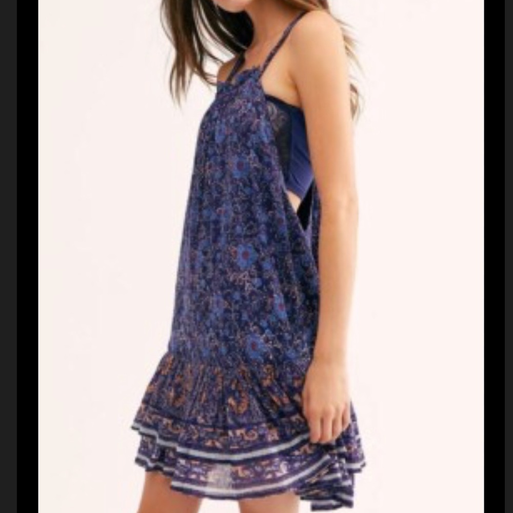 NWOT FREE PEOPLE lyla swing boho mini dress size XS-M